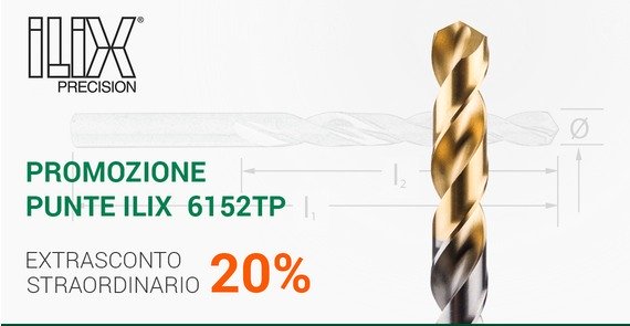 Promozione punte ILIX 6152TP in HSS universale